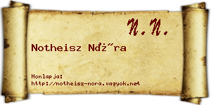 Notheisz Nóra névjegykártya