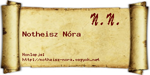Notheisz Nóra névjegykártya